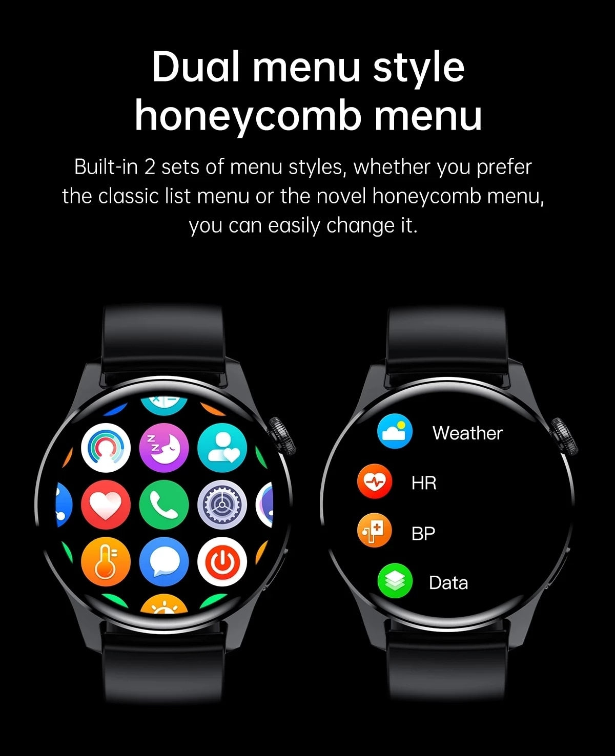 Eprolo I29 smart watch for men with waterproof sport fitness tracker, weather display, Bluetooth call, compatible with Android and iOS.