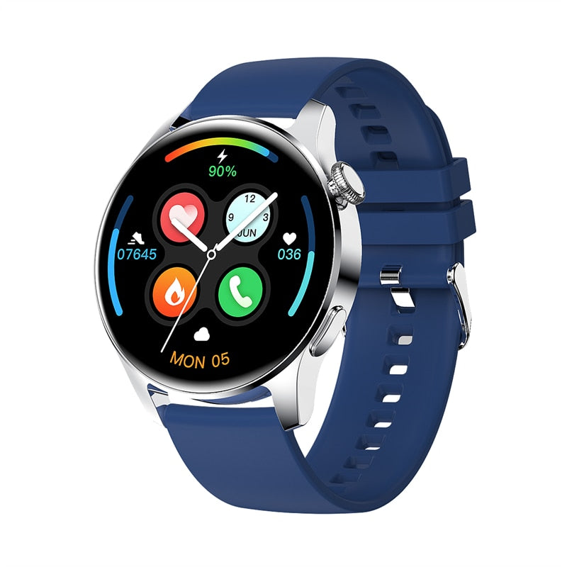Eprolo I29 smart watch for men with waterproof design, fitness tracker, weather display, Bluetooth call for Android and iOS.