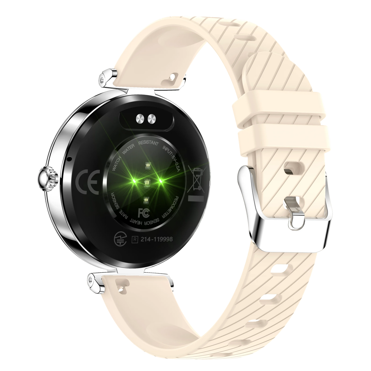 Eprolo NX17 Pro smart watch for women with diamond design, AMOLED display, Bluetooth calling, health monitoring, and fitness features.