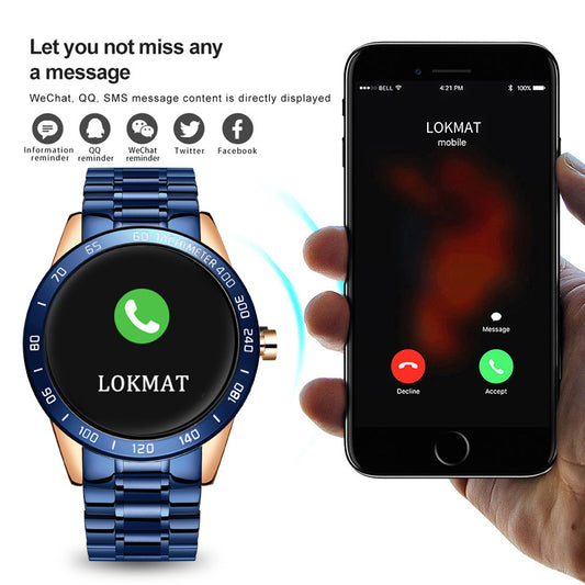 Eprolo multifunctional smart bracelet displaying heart rate, blood pressure, and step count on a digital screen.