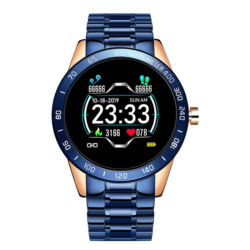 Eprolo multifunctional smart bracelet with heart rate monitor, step counter, blood pressure detection, and digital watch display.