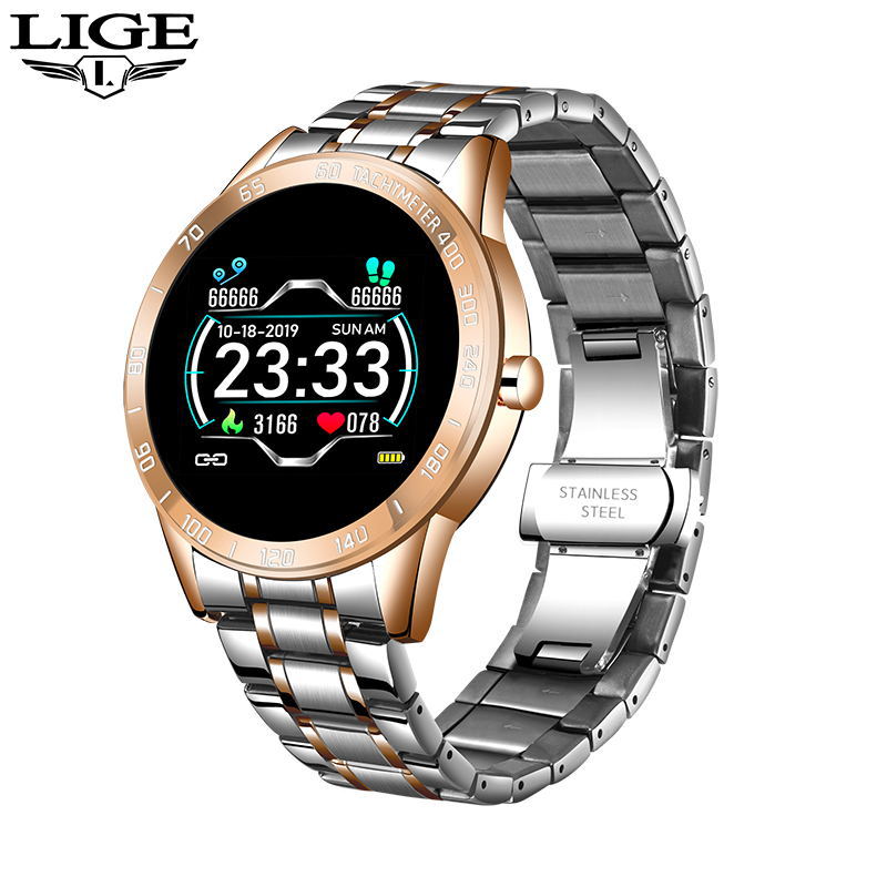 Eprolo multifunctional smart bracelet with heart rate monitor, step counter, blood pressure detection, and digital watch display