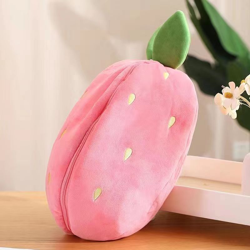 Kawaii fruit-themed bunny plush toy by eprolo, featuring a strawberry and carrot design, perfect for kids' birthday or Christmas gifts.