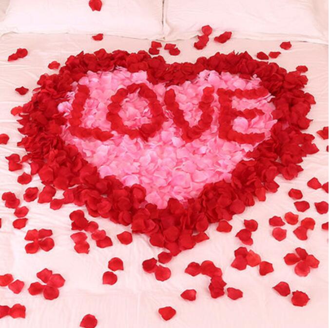 Artificial red rose petals for wedding and Valentine decorations, eprolo wedding party accessories, fake flower petals for marriage decor