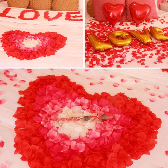 Artificial pink rose petals for wedding and Valentine decorations, eprolo wedding party accessories, soft and realistic wedding decor.