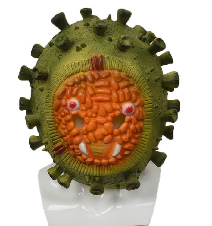 Eprolo scary latex virus mask with ghost helmet design for Halloween, horror party, and costume events