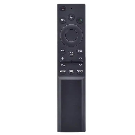 Samsung TV Voice BN59-01363A smart remote control with ergonomic design, buttons for voice commands, and compatible with Samsung smart TVs.