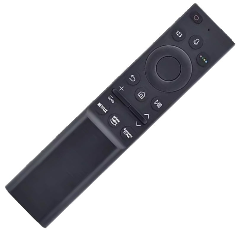 Samsung TV voice smart remote control by eprolo, featuring voice command buttons and sleek black design.