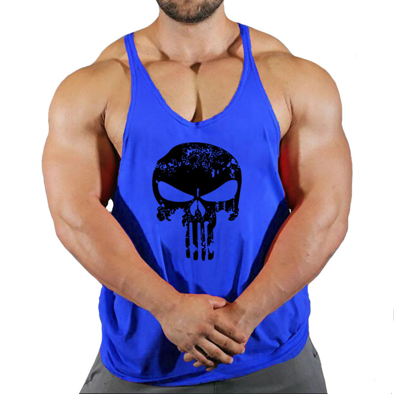 Men's loose fitness vest by eprolo, sleeveless sports T-shirt with a lightweight camisole design for training and active wear.
