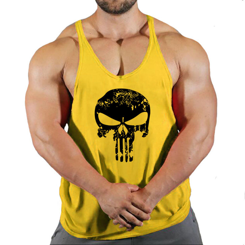 Men's loose fit sleeveless fitness vest by eprolo, sports training camisole with breathable fabric and athletic design.