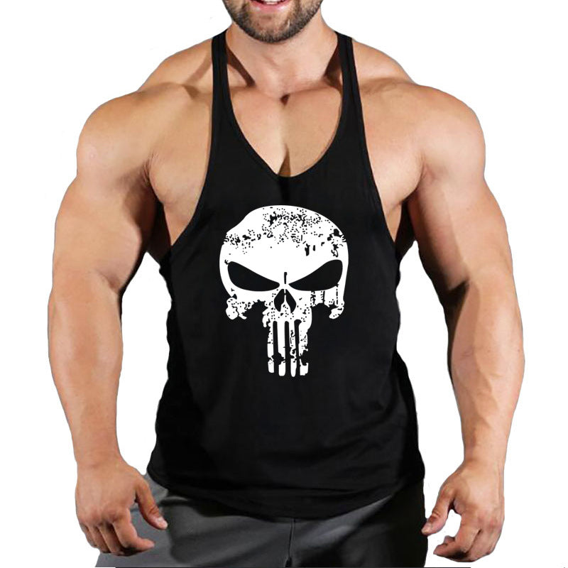 Men's loose fitness vest by eprolo, sleeveless sports T-shirt and camisole for training and workout activities.
