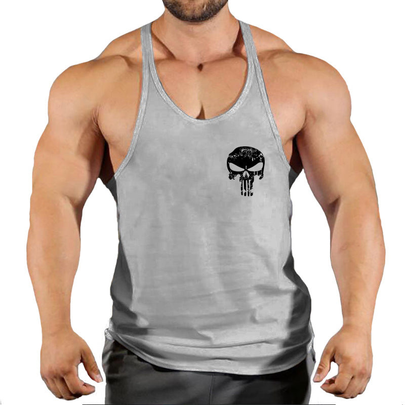 Men's loose fitness vest by eprolo, sleeveless sports T-shirt with a casual camisole design for training and active wear.