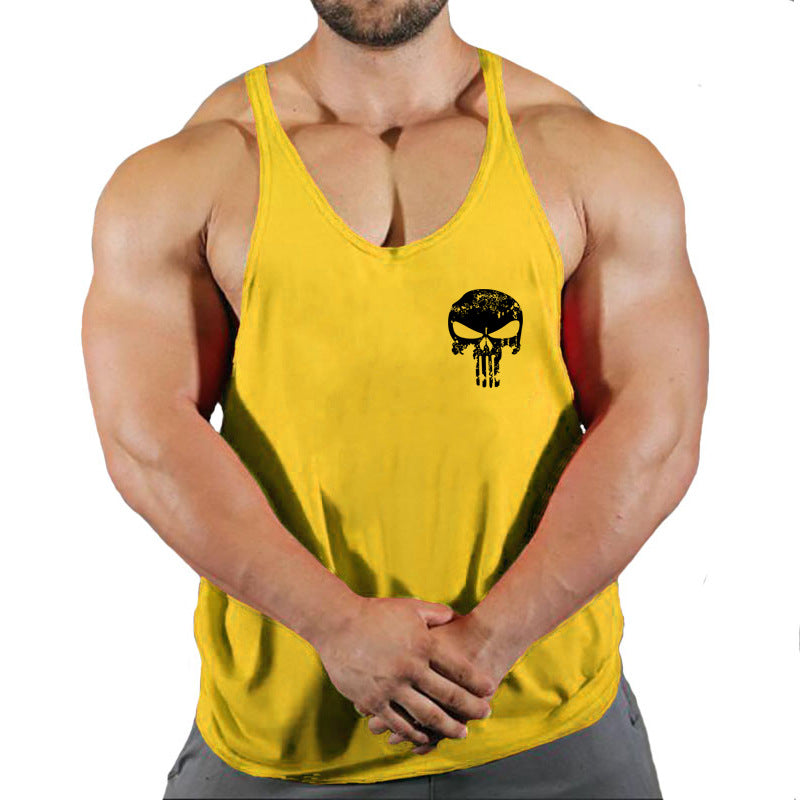 Men's loose sleeveless fitness vest by eprolo, sports T-shirt with sleeveless design, ideal for training and active wear.