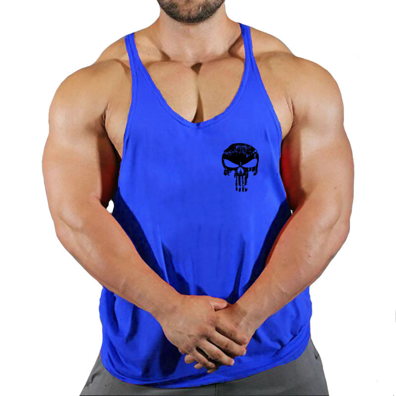 Men's loose fit sleeveless fitness vest by eprolo, sports training camisole top designed for active workouts and training.