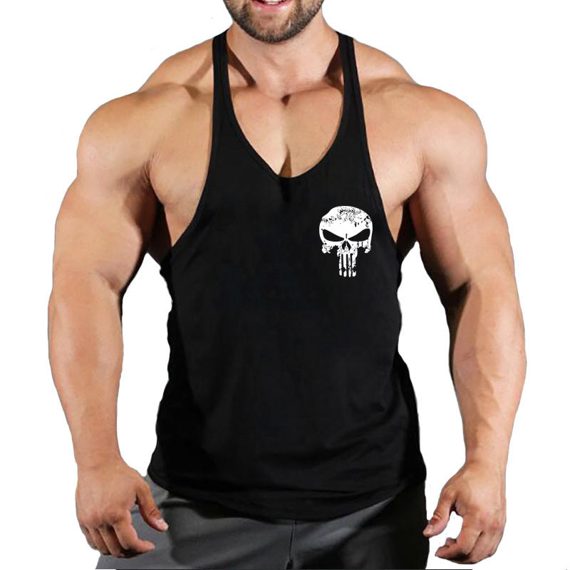 Men's loose sleeveless fitness vest by eprolo, sports training T-shirt, athletic camisole for workout and exercise.