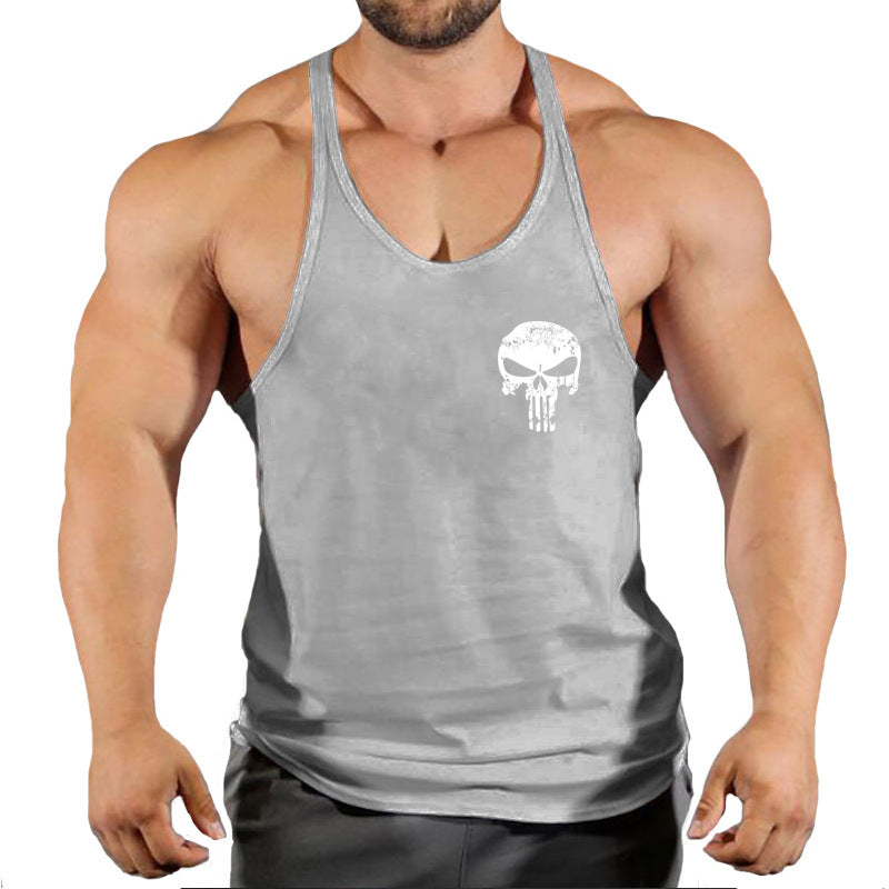 Men's loose fitness vest by eprolo, sleeveless sports T-shirt with breathable fabric for training and active wear.
