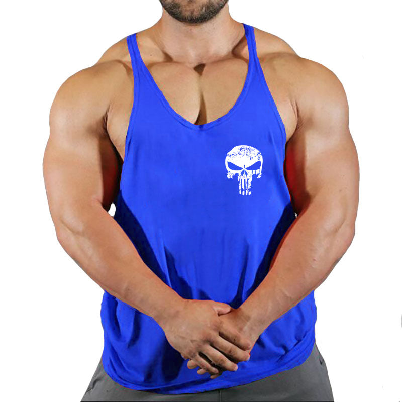 Men's loose fitness vest by eprolo, sleeveless sport T-shirt with a casual fit, ideal for training and active wear.