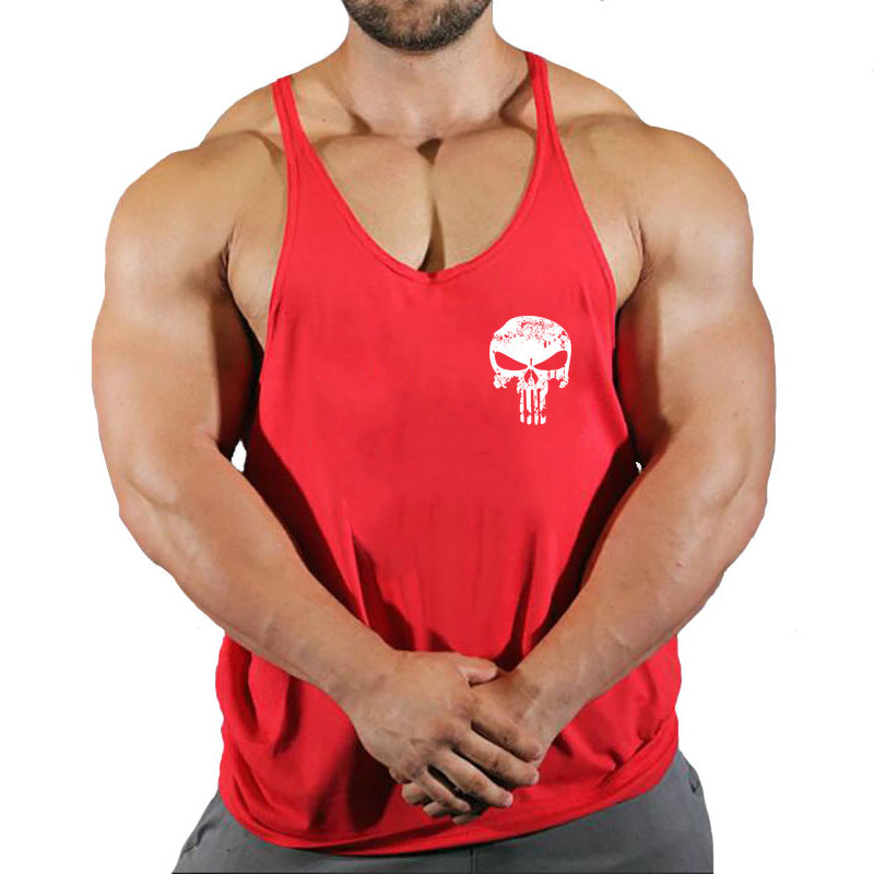 Men's loose fitness vest by eprolo, sleeveless sports T-shirt, athletic camisole for training and workout activities.