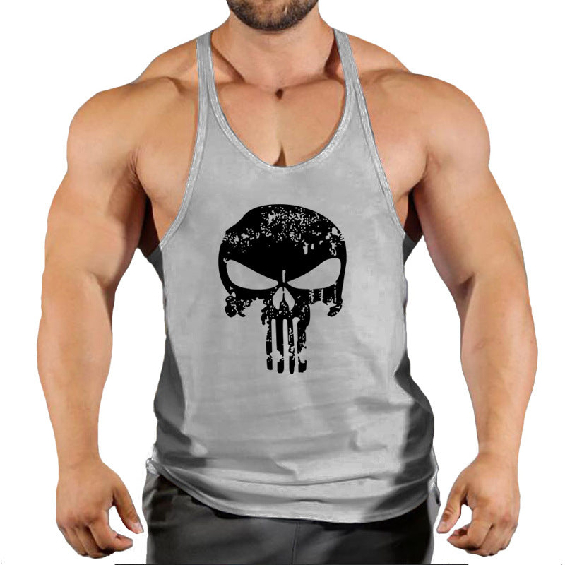 Men's loose fitness vest by eprolo, sleeveless sports T-shirt with a sporty camisole design for training and active wear.