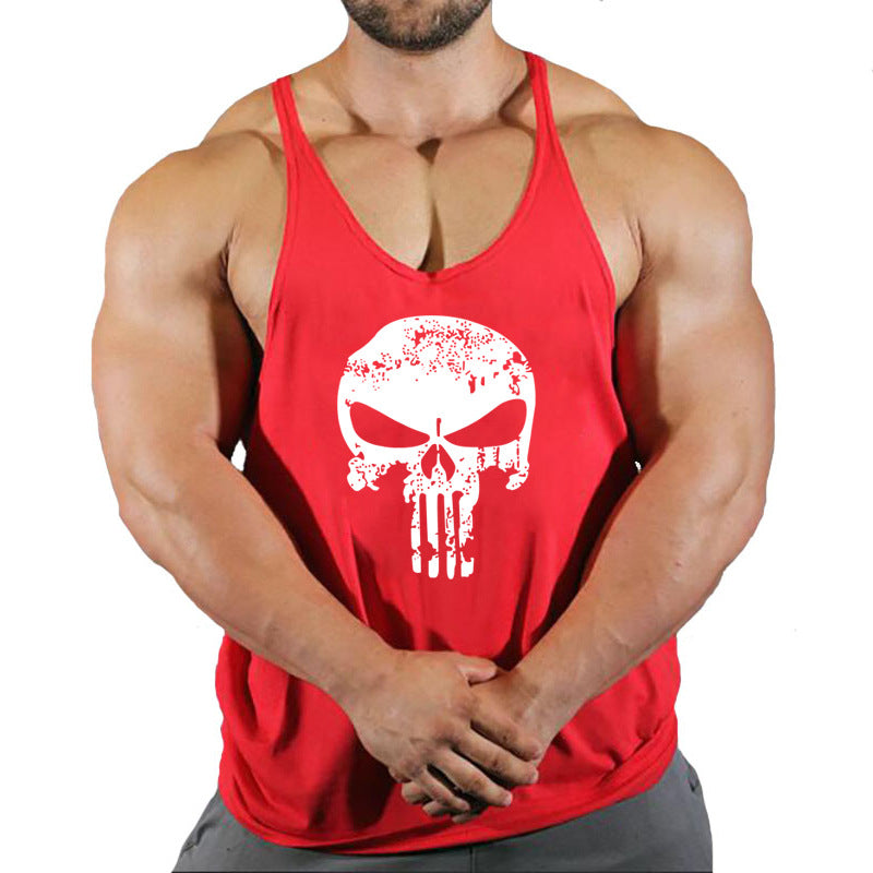 Men's loose fitness vest by eprolo, sleeveless sports T-shirt with a breathable design for training and workout activities.
