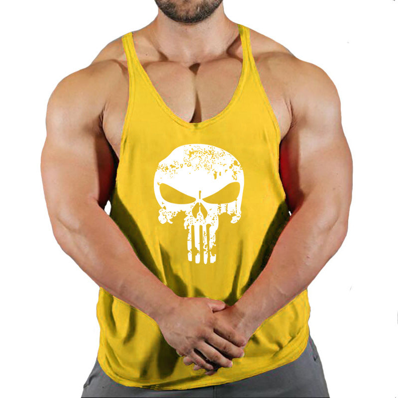 Men's loose fitness vest by eprolo, sleeveless sports T-shirt with breathable design, ideal for training and activewear.