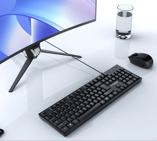 eprolo Lei Lang T15 wired USB keyboard for laptop and office use, featuring a compact design and standard keys.