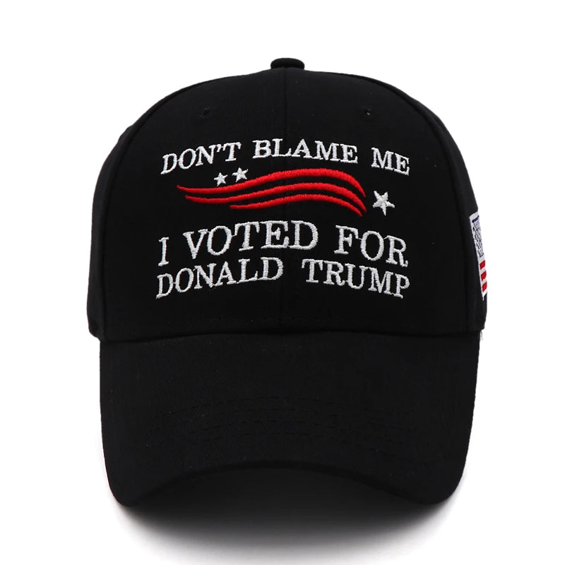 American advertising hats men's and women's baseball caps cotton embroidered hats Trump hats - American Smart