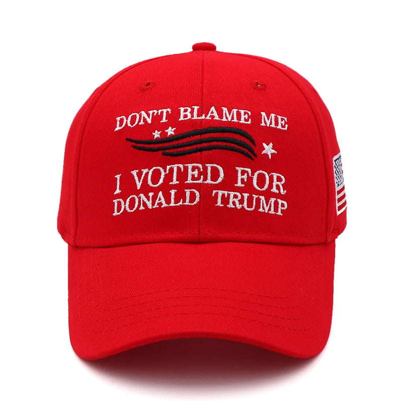 American advertising hats men's and women's baseball caps cotton embroidered hats Trump hats - American Smart