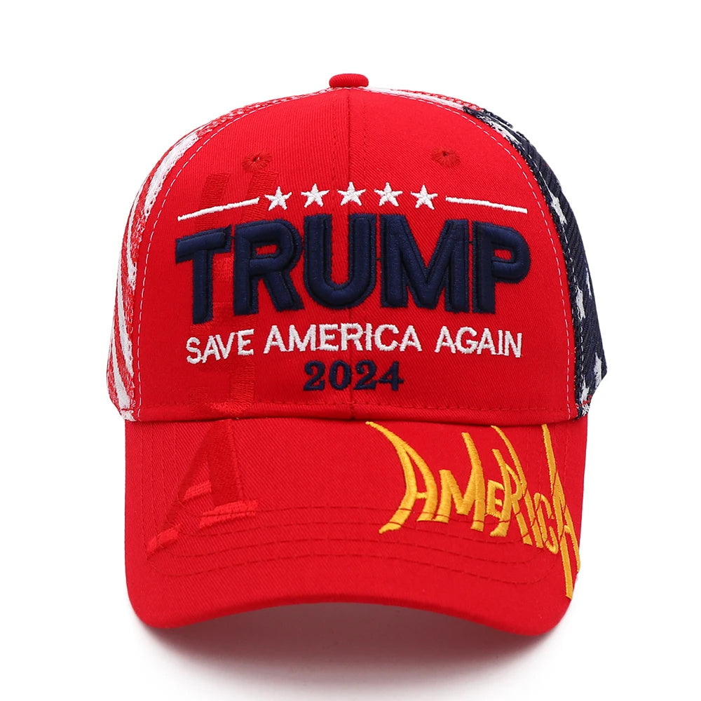 American advertising hats men's and women's baseball caps cotton embroidered hats Trump hats - American Smart