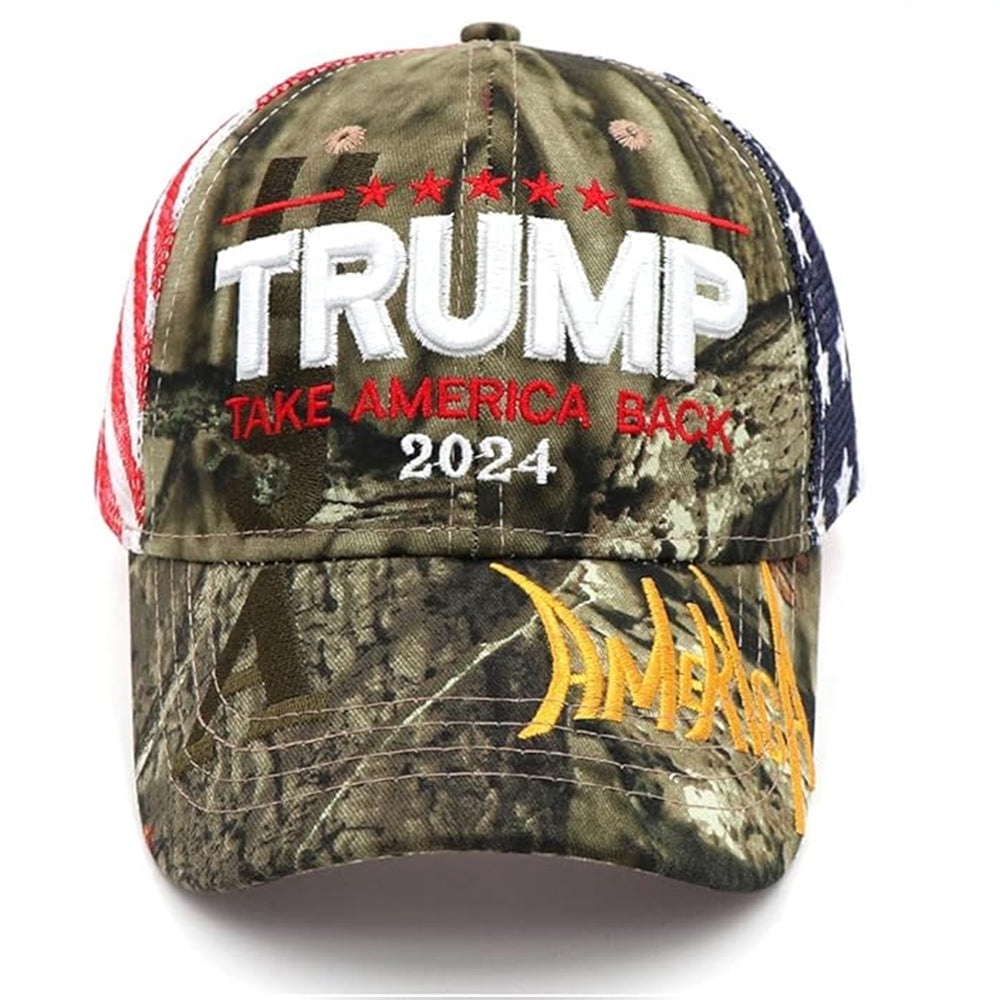 American advertising hats men's and women's baseball caps cotton embroidered hats Trump hats - American Smart