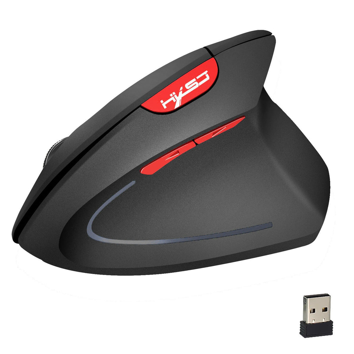 Wireless vertical health mouse by eprolo with 2.4G connectivity, ergonomic 6D design, suitable for office use.