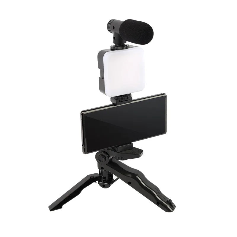 eprolo mobile vlogging kit with tripod, 36 LED fill light, and mini microphone for TikTok, YouTube, and live streaming.