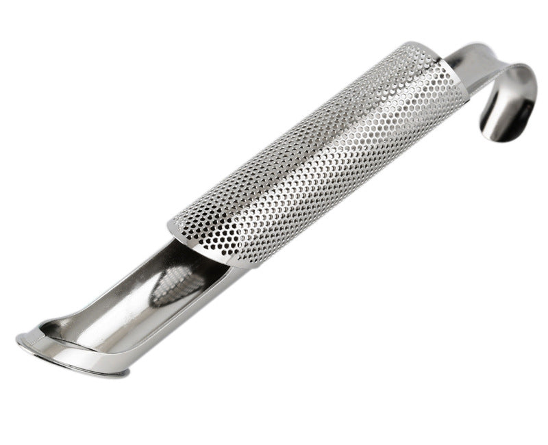 Eprolo pipe-shaped tea strainer made of 304 stainless steel, designed for brewing loose leaf tea in teapots.