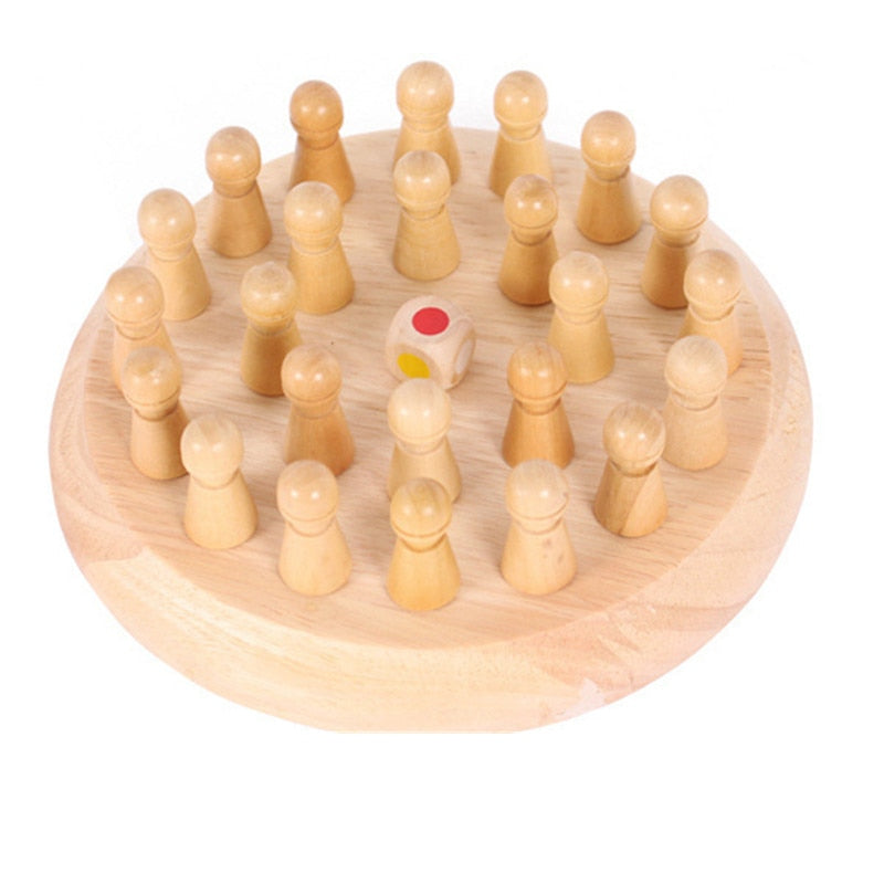 Kids wooden memory match stick chess game by eprolo, featuring colorful blocks for educational cognitive development and fun play.
