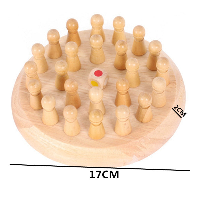 Kids wooden memory match stick chess game by eprolo with colorful blocks, designed to enhance children's cognitive and educational skills.