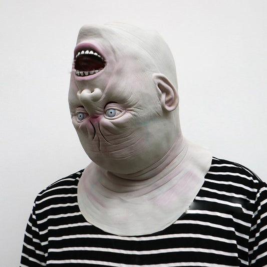 Eprolo Halloween zombie mask with bloody latex design, full face scary alien devil costume prop for cosplay and costume parties.