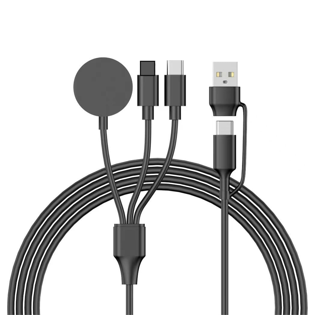 Adapter 3-in-1 watch wireless charging 1-to-3 phone charging cable data cable - American Smart