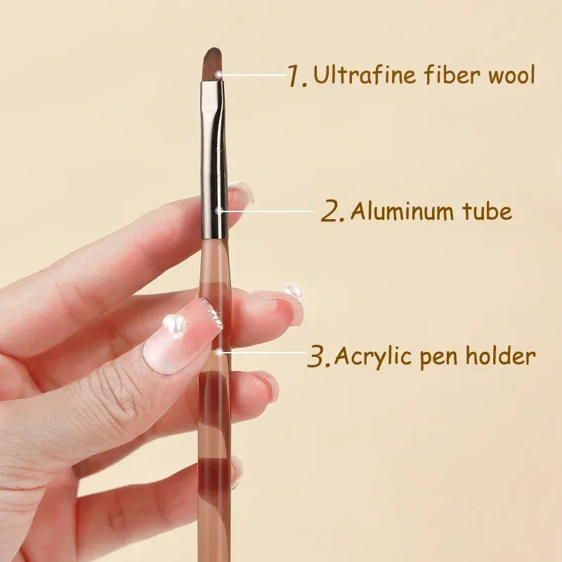 9PCS UV Gel Nail Brush Liner DIY Painting Pen Manicure Acrylic Drawing Brush for Nail Art Design Nails Tip Display Painting Tool - American Smart