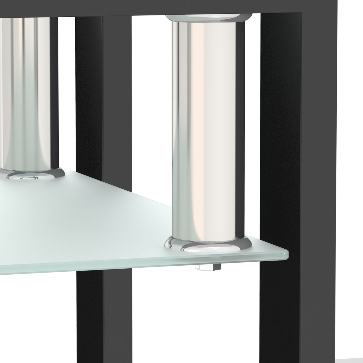 Set of 2, Modern Tempered Glass Tea Table Coffee Table End Table, Square Table for Living Room, Transparent/Black - American Smart