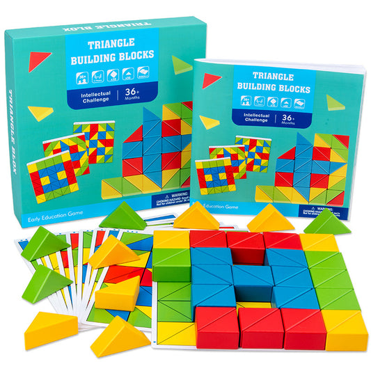 Children's puzzle, parent-child interaction, focus training, creative intelligence, triangle puzzle, building blocks, logical thinking toys - American Smart