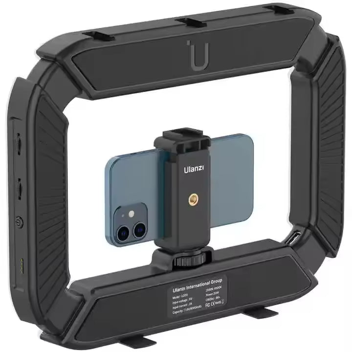 Eprolo Ulanzi U200 camera ring light and handheld LED video rig for professional video recording and filming.