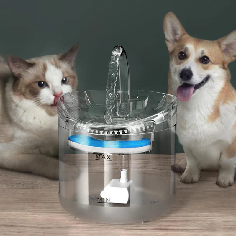 Automatic pet water dispenser by eprolo, with circulation and temperature control, featuring a quiet, electric design for pets.