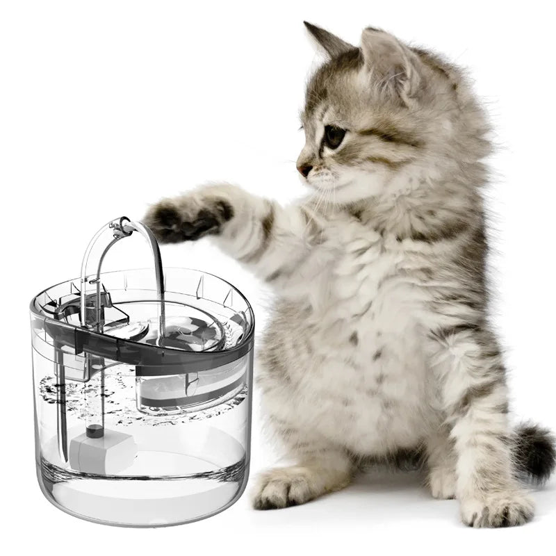 Automatic pet water dispenser by eprolo with circulation and temperature control, featuring a quiet electric design for pets.
