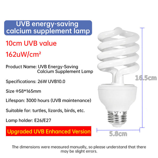 Eprolo UVB 5.0 reptile heating lamp with calcium-enriched 13W bulb for turtles, lizards, and snakes, emitting UVB rays.