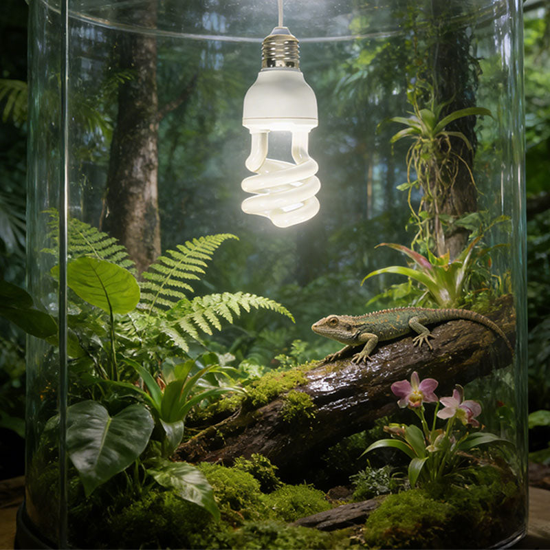 eprolo UVB 5.0 10.0 reptile heating lamp with 13W-26W calcium-enriched bulb for turtle, lizard, snake UVB rays and heat.