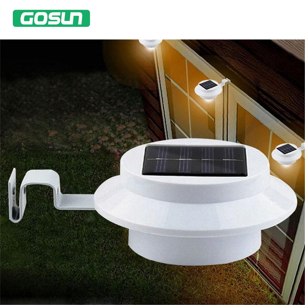 Eprolo solar-powered fence and gutter lights with 3 LED lights, motion sensor, outdoor security solar lamps at dusk