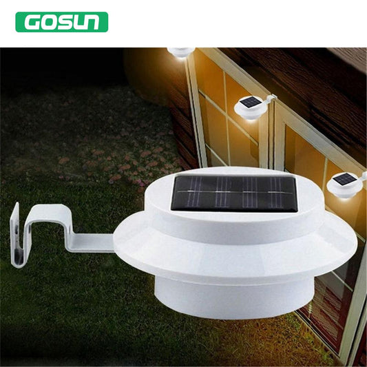 Eprolo solar-powered fence and gutter lights with 3 LED lights, motion sensor, outdoor security solar lamps at dusk