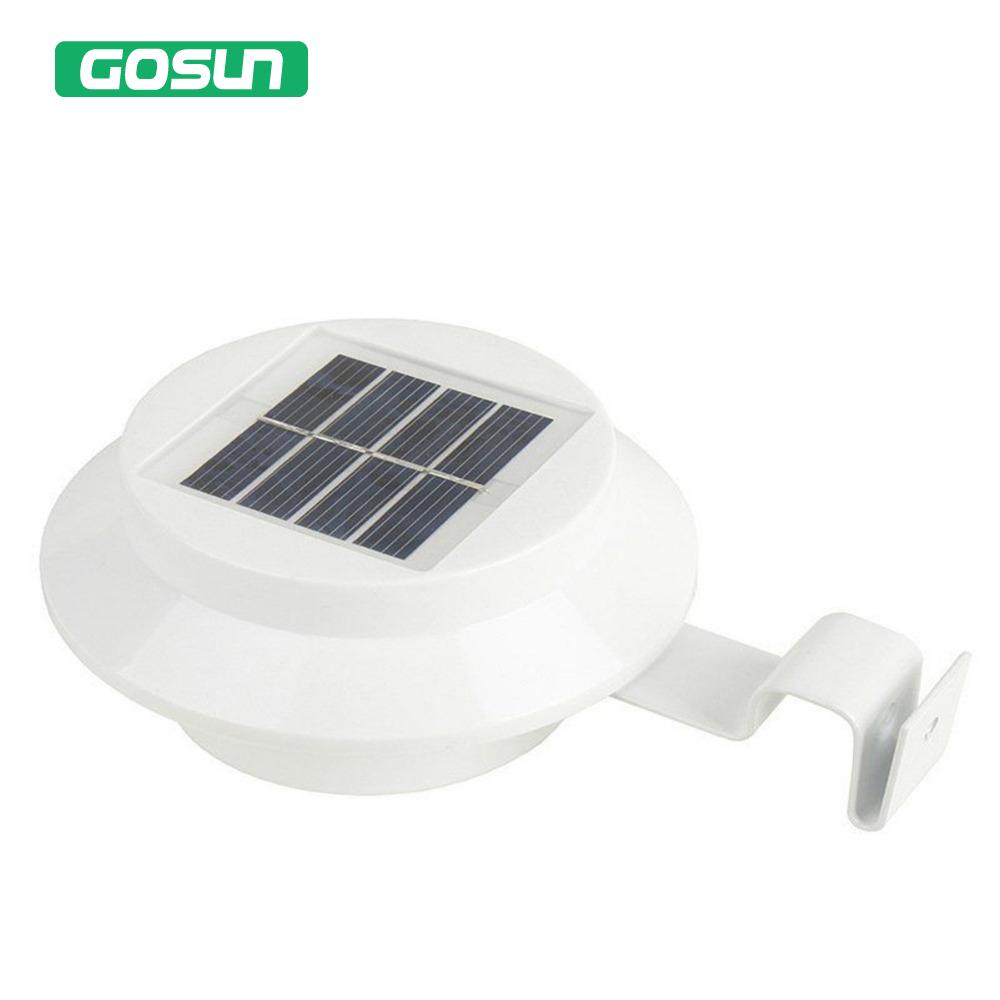 Eprolo solar-powered fence and gutter lights with 3 LED sensors for outdoor security and illumination.