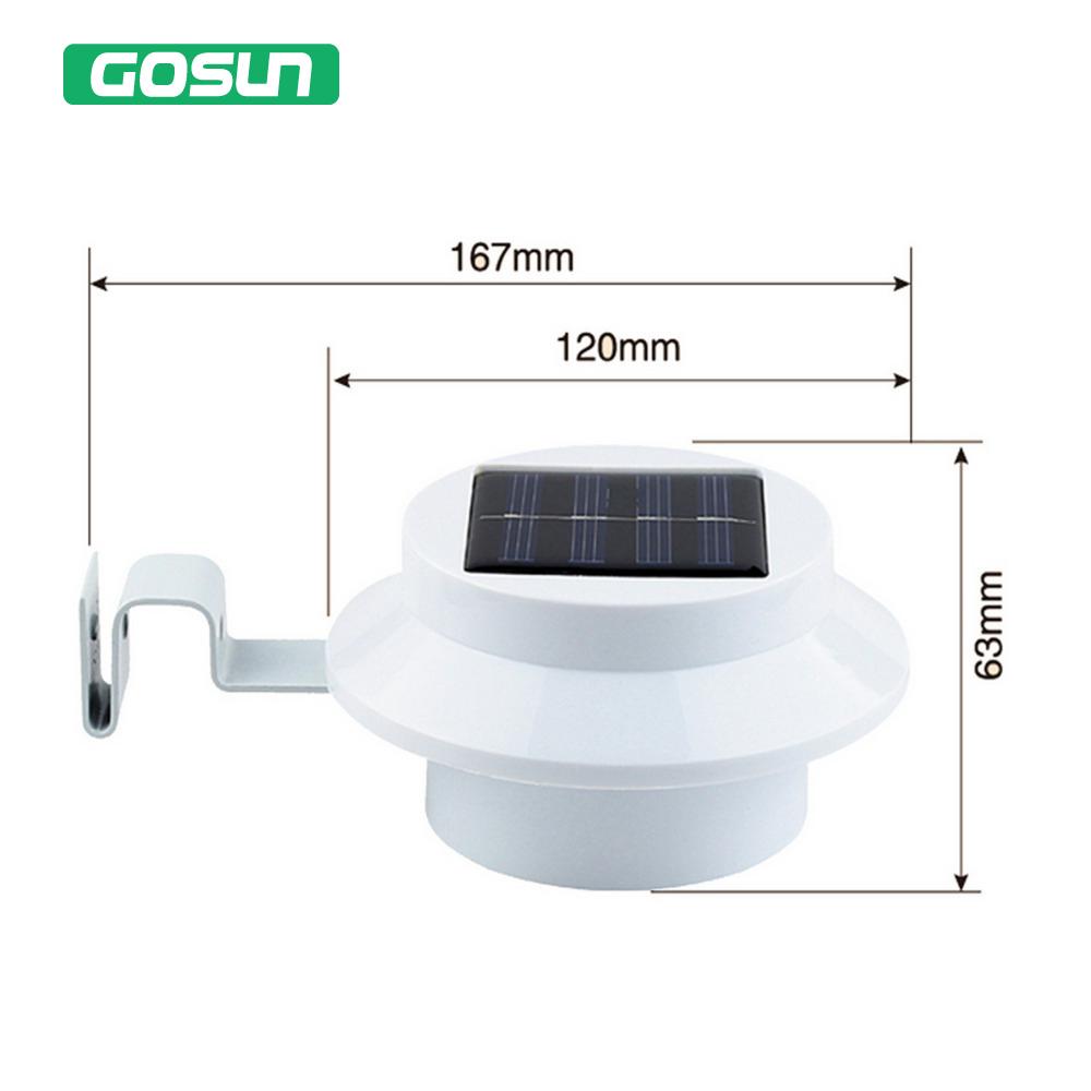 Eprolo solar-powered fence and gutter security lights with 3 LED sensors, outdoor waterproof design for outdoor lighting.