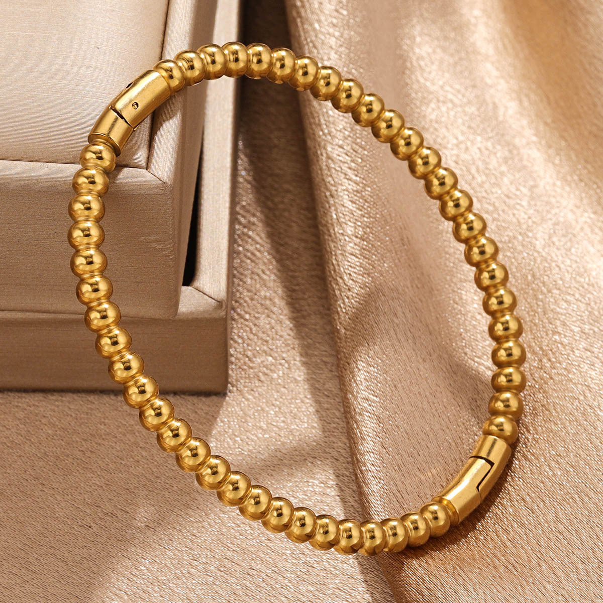 Fashion female bamboo and titanium steel bracelet featuring retro, cold style stainless steel jewelry for summer wear.